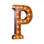 Vintage Marquee Letter - P