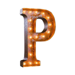 Vintage Marquee Letter - P