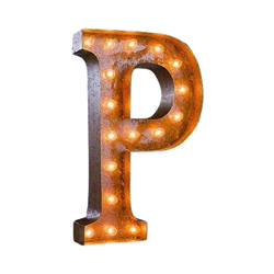 Vintage Marquee Letter - P