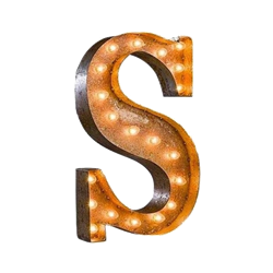 Vintage Marquee Letter - S