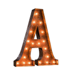 Vintage Marquee Letter - A