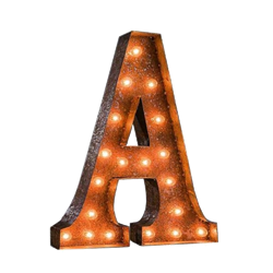 Vintage Marquee Letter - A