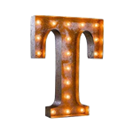 Vintage Marquee Letter - T