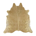 Cowhide Rug with Gold Flecks