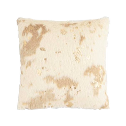 Cowhide Pillow with Gold Accents