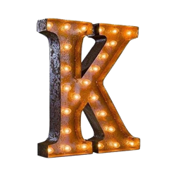Vintage Marquee Letter - K