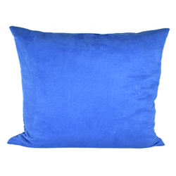 Royal Blue Faux Suede Pillow