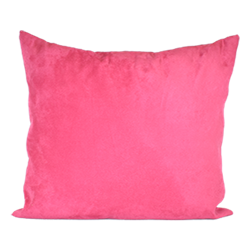 Hot Pink Faux Suede Pillow