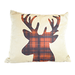 Tartan Deer Pillow