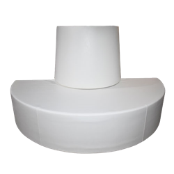 Half Round Banquette - White