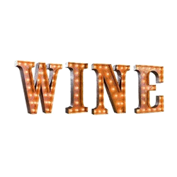 WINE Vintage Marquee Letters