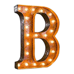 Vintage Marquee Letter - B