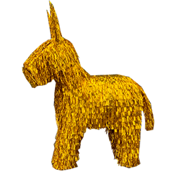 Oversized Gold Donkey Pinata