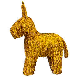 Oversized Gold Donkey Pinata