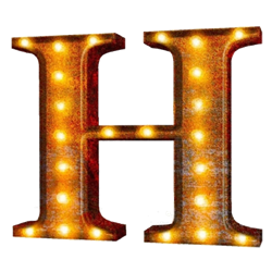 Vintage Marquee Letter - H
