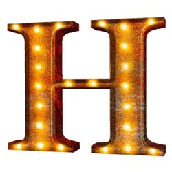 Vintage Marquee Letter - H