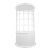 Curved Storefront Facade - White
