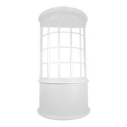 Curved Storefront Facade - White