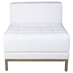 White Mod Chair - Armless