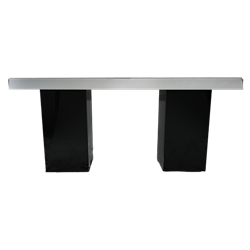 Mirrored Column Table - Black