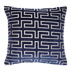 Navy Maze Pillow