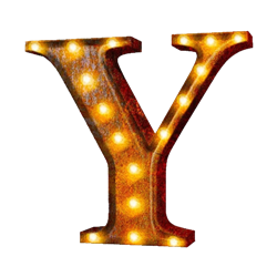 Vintage Marquee Letter - Y