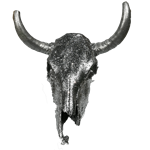 Cow Skull - Silver Glitter