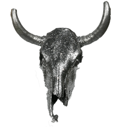 Cow Skull - Silver Glitter