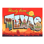 Oversized Howdy Texas Postcard