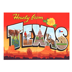 Oversized Howdy Texas Postcard
