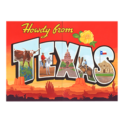 Oversized Howdy Texas Postcard