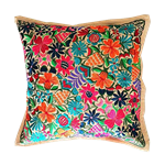 Mexican Floral Embroidery Pillow