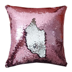 Rose Gold and Silver Mermaid Sequin Pillow