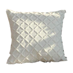 White Argyle Pillow