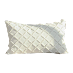 White Argyle Lumbar Pillow
