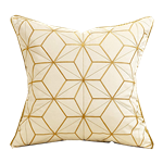White and Gold Diamond Velvet Pillow