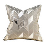 Silver Chevron Velvet Pillow