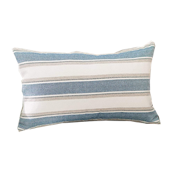 Navy Stripe Lumbar Pillow