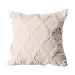 Off White Textured Trellis Pillow