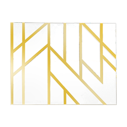 Geometric Stage Front - White & Gold