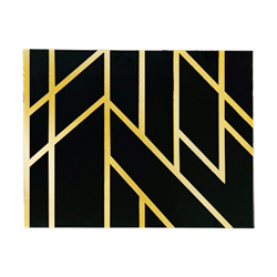 Geometric Stage Front - Black & Gold