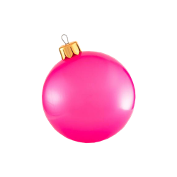 Holly Jolly Pink Oversized Ornament
