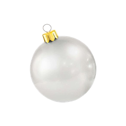 Holly Jolly Silver Oversized Ornament
