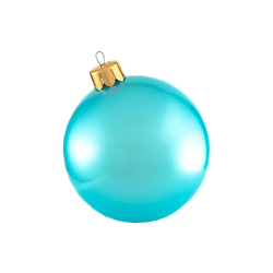 Holly Jolly Teal Oversized Ornament