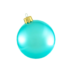Holly Jolly Teal Oversized Ornament