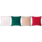 Set of (4) Velvet Christmas Pillows
