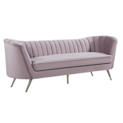Lilac Velvet Sofa