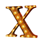 Vintage Marquee Letter - X