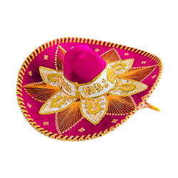 Sombrero - Hot Pink/Gold
