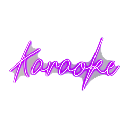 Karaoke - Purple LED Neon